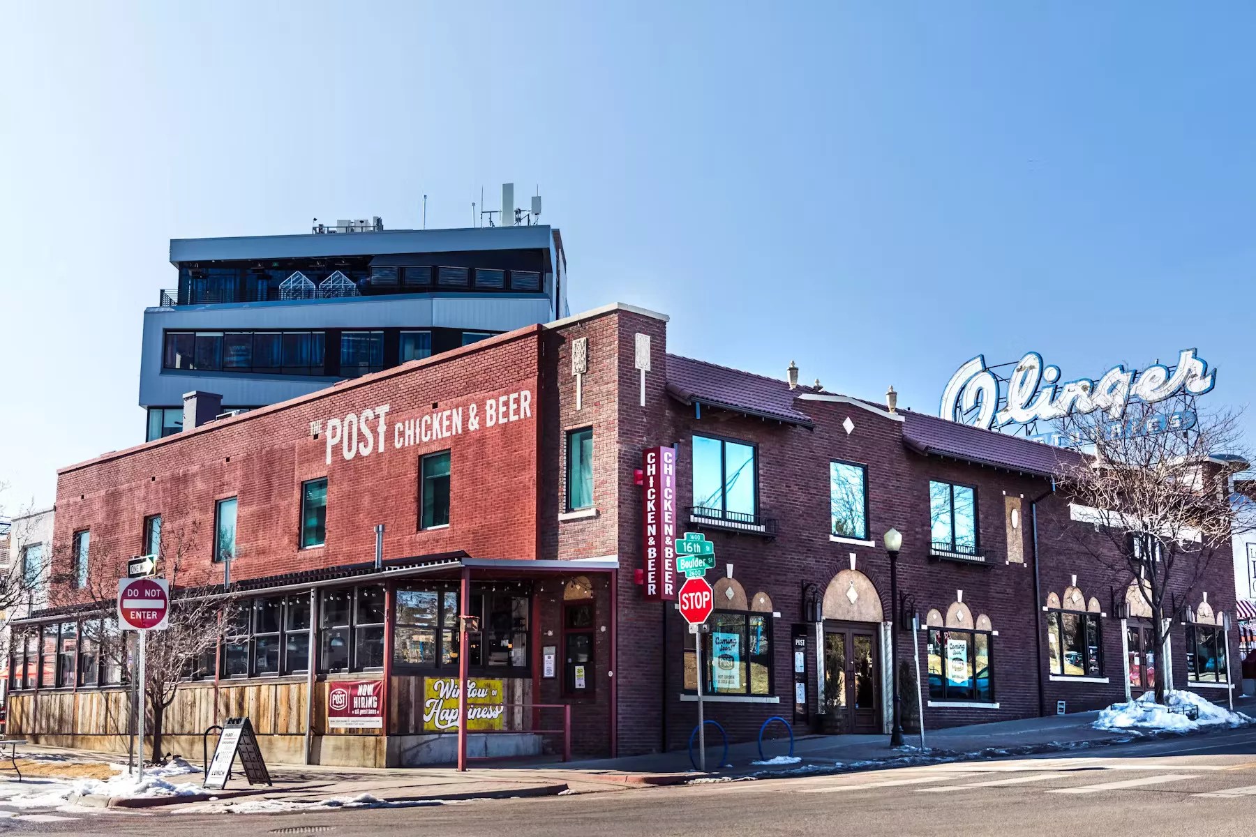 exterior of a brick building
