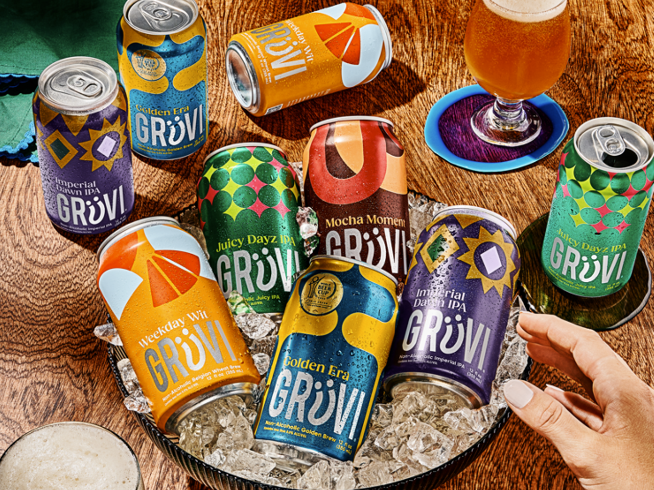 assortment of colorful cans