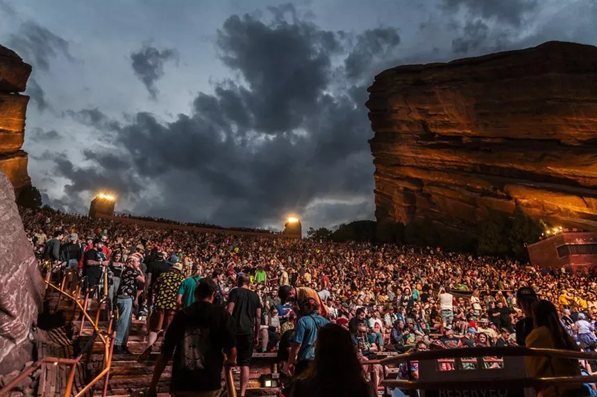 crowd at outdoor amphitheater
