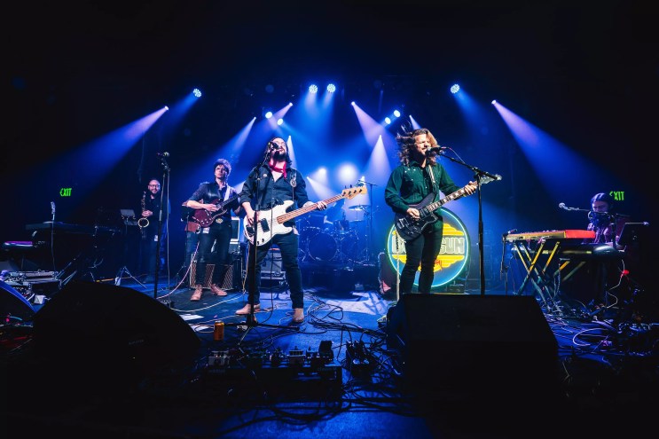 band performing on stage