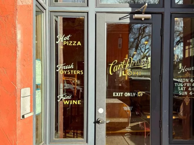 front door of a restaurant