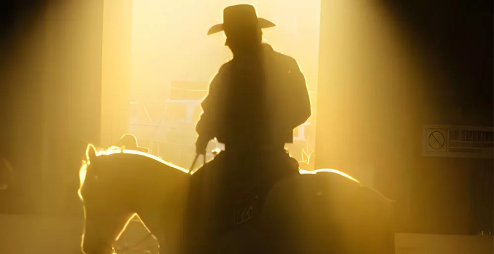 cowboy on horse silhouette