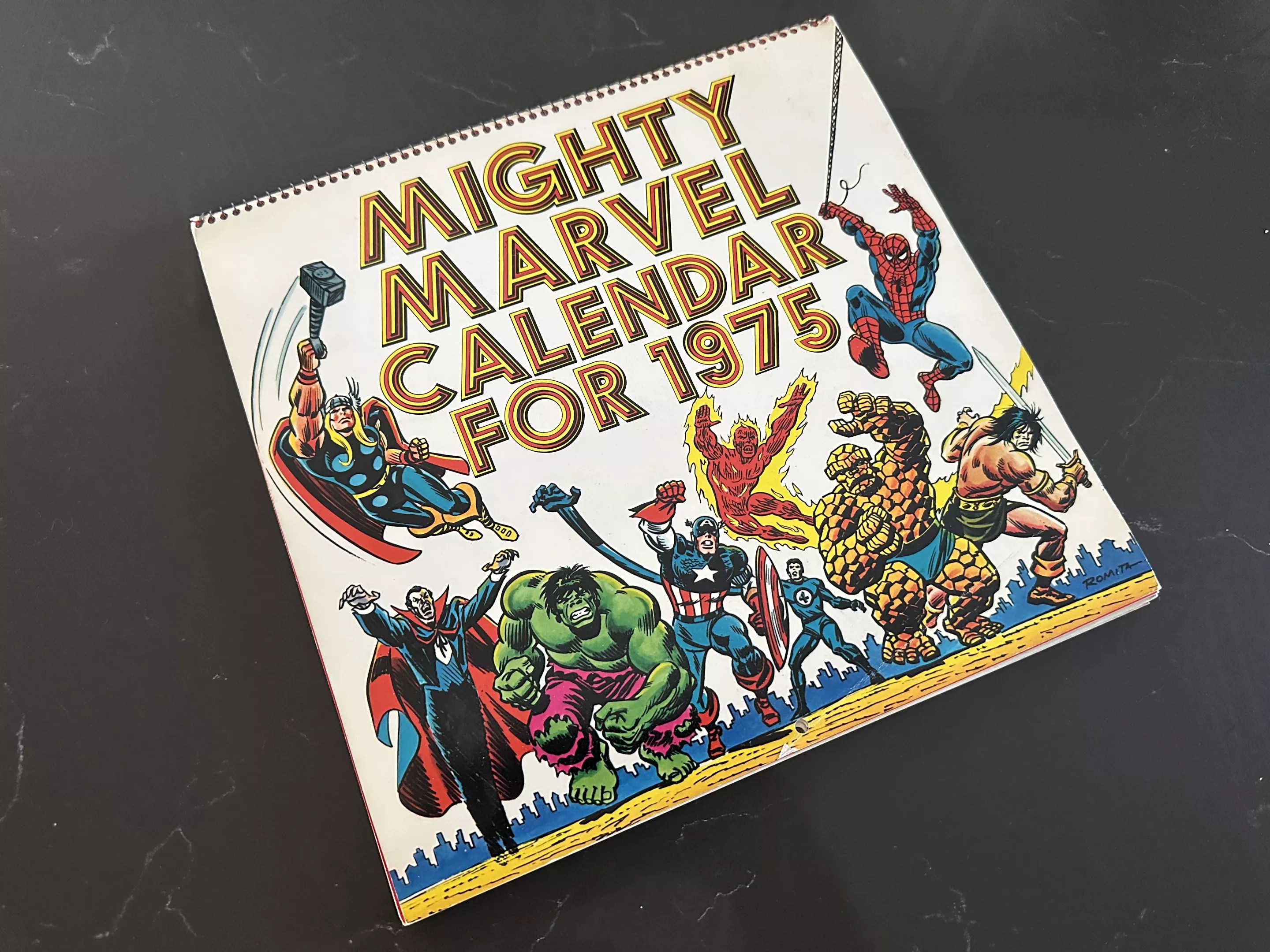vintage Marvel calendar
