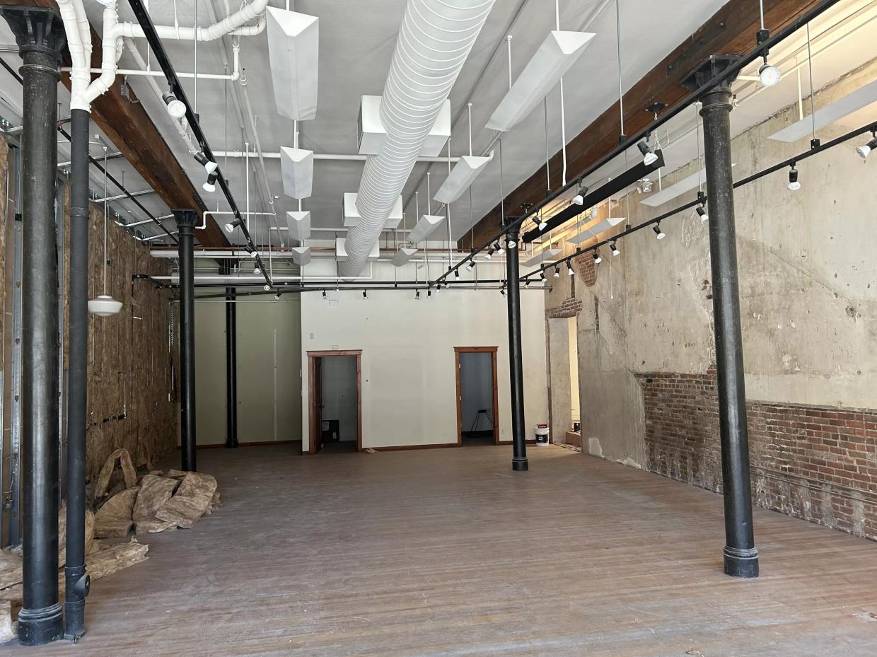 An empty building.