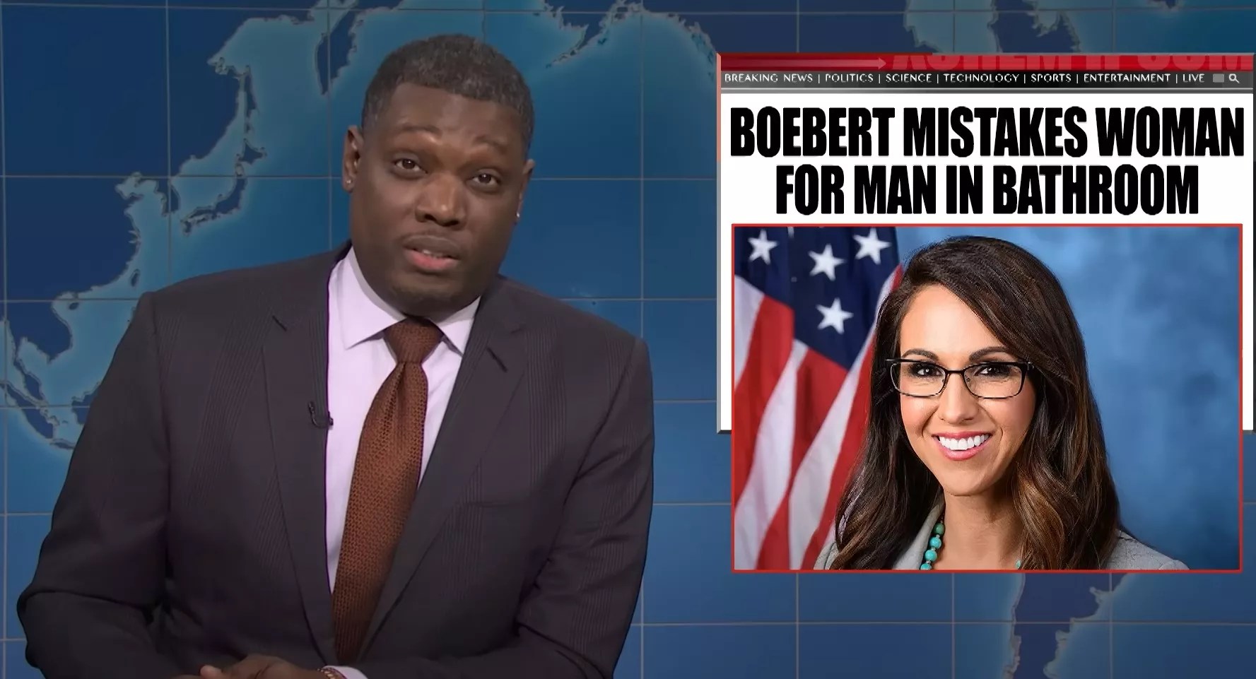 congresswoman and Saturday Night newscast