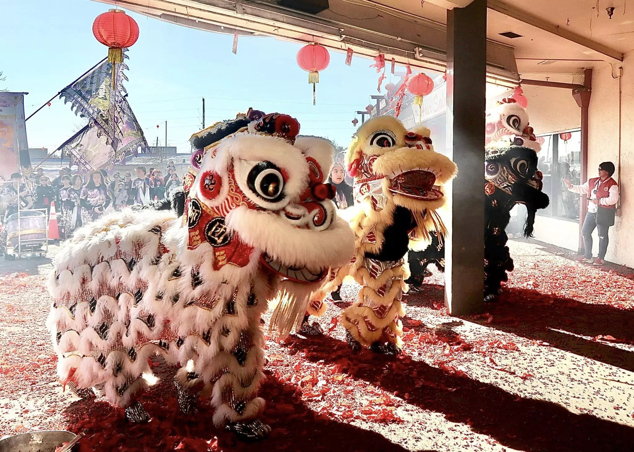 lion dancers
