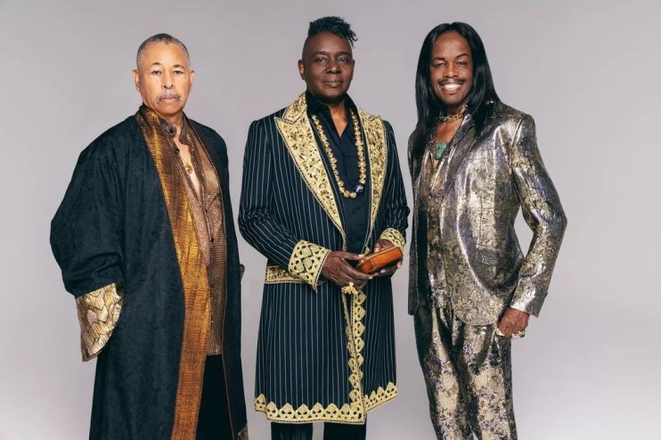 three members of Earth, Wind & Fire
