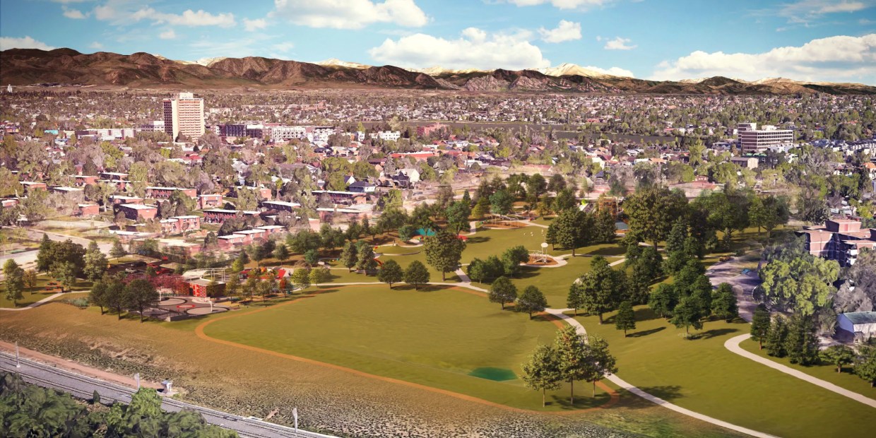 look at neighborhood near mountains