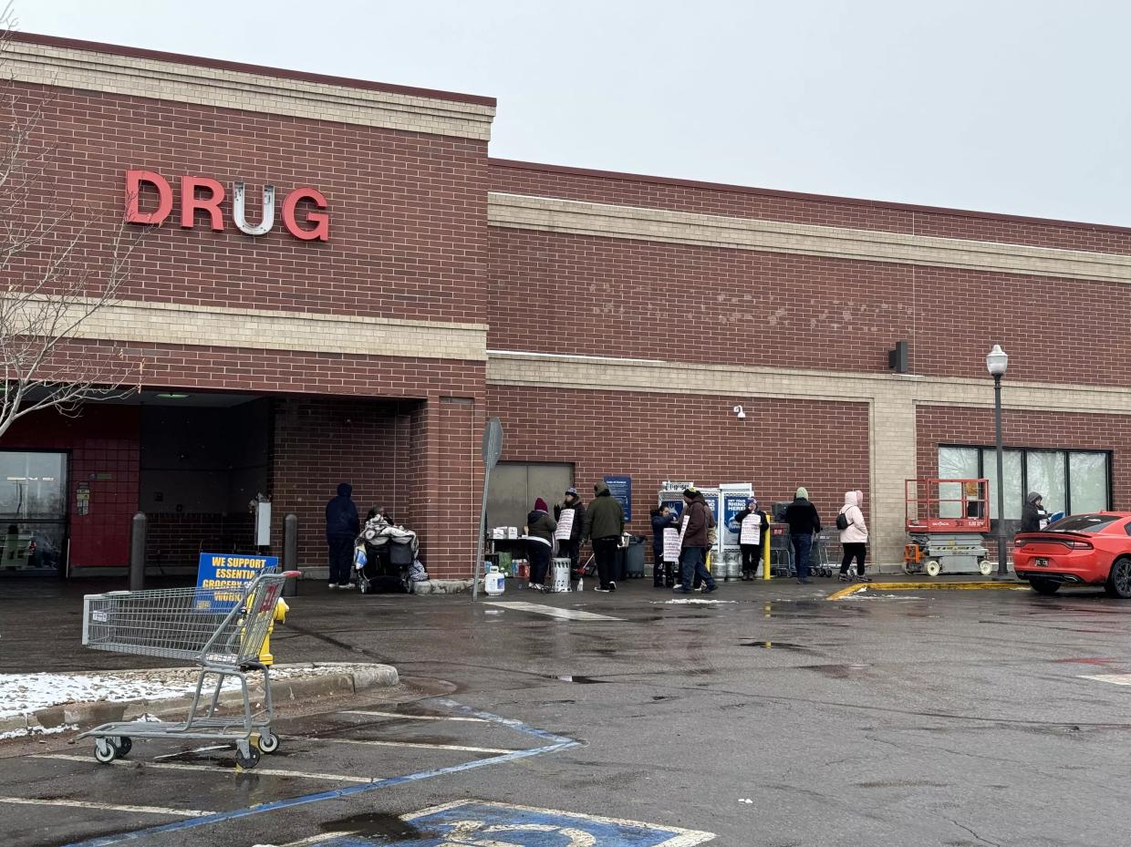 Striking King Soopers workers in sloans lake