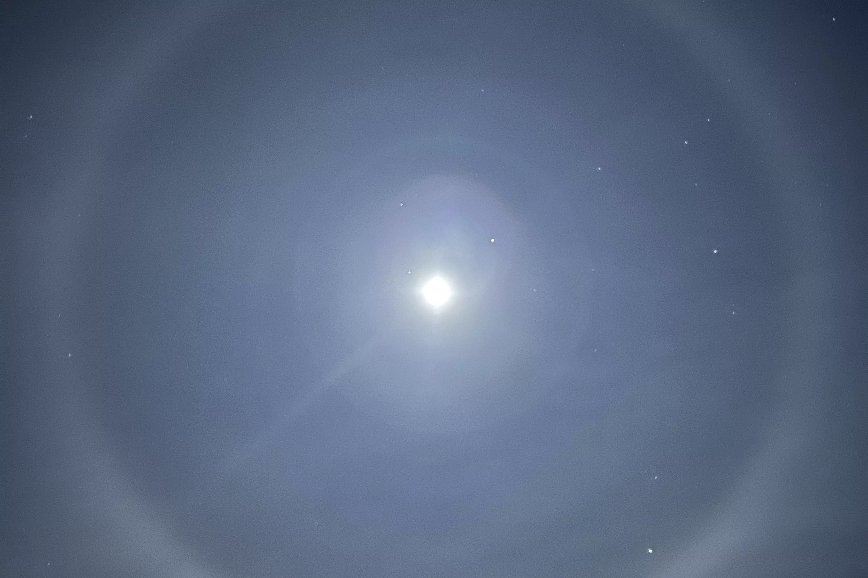 A lunar halo seen from Wheat Ridge, Colorado