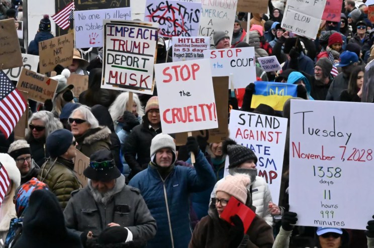 Protesters gather at the Capitol.