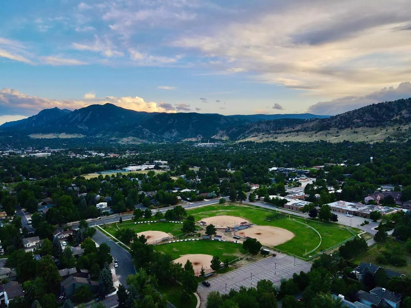 Little league baseball fields in Boulder, Colorado