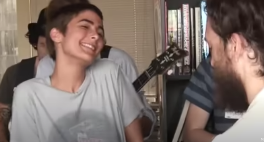 Jade Castrinos smiles during Edward Sharpe and the Magnetic Zeros Tiny Desk Concert.