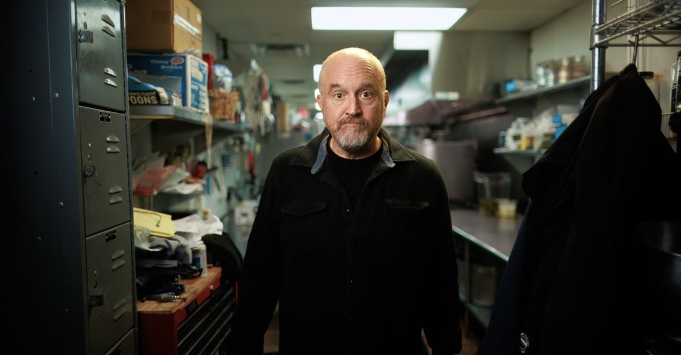 A man in a black shirt