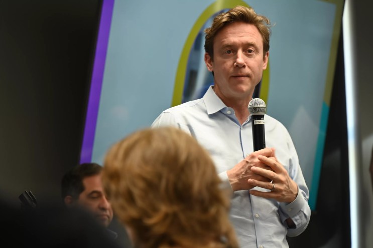 Mike Johnston speaks.