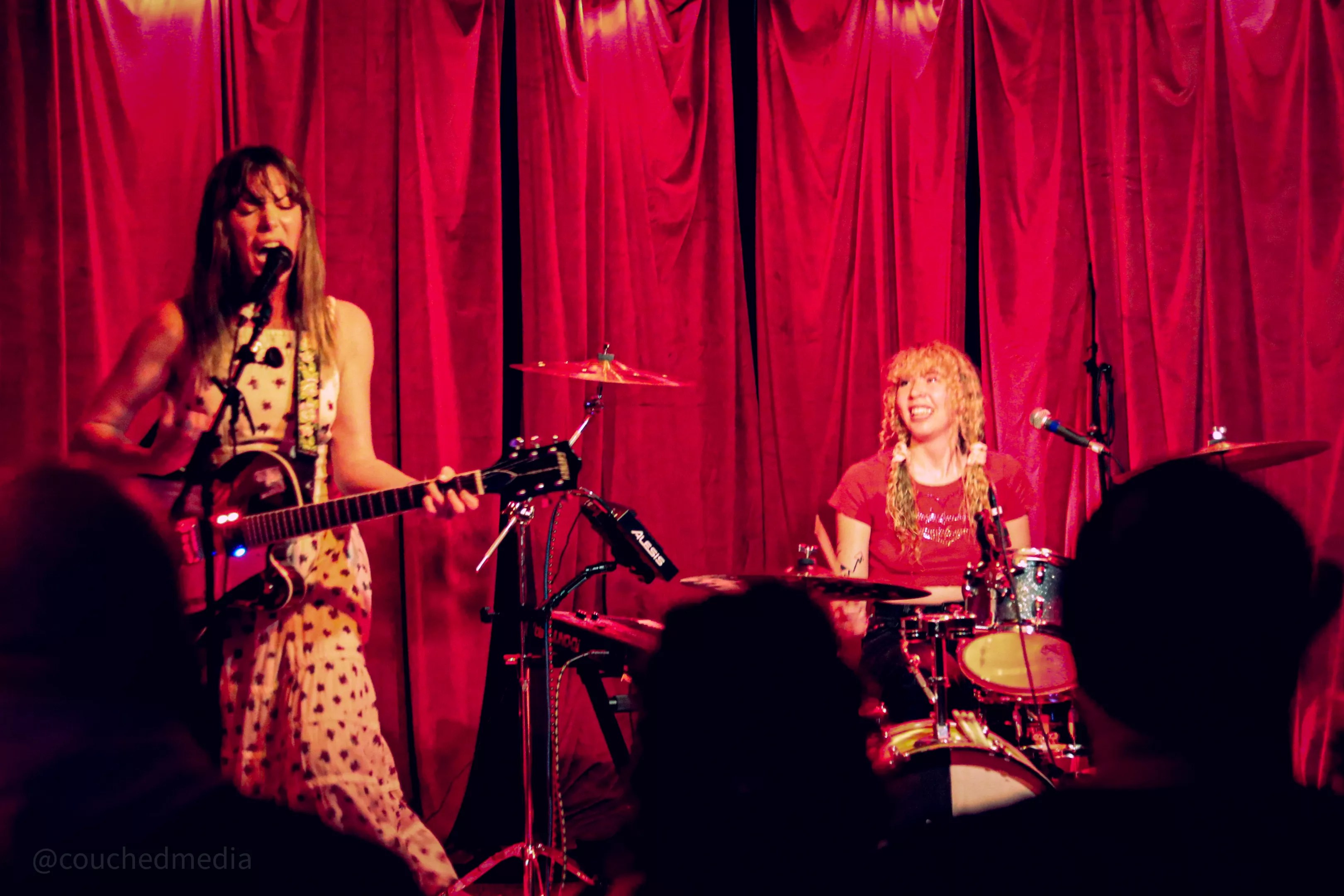 drummer and guitarist of Denver indie duo Blankslate performing