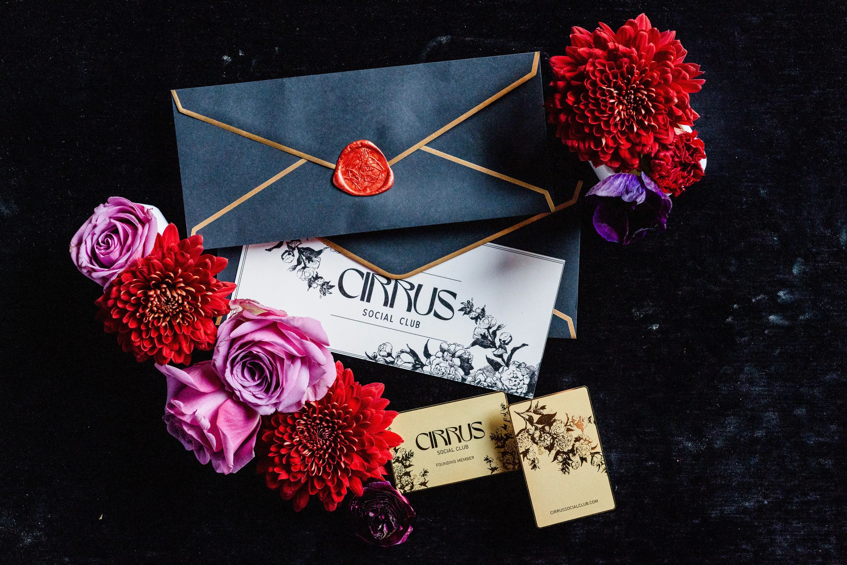 Blue envelope invititation