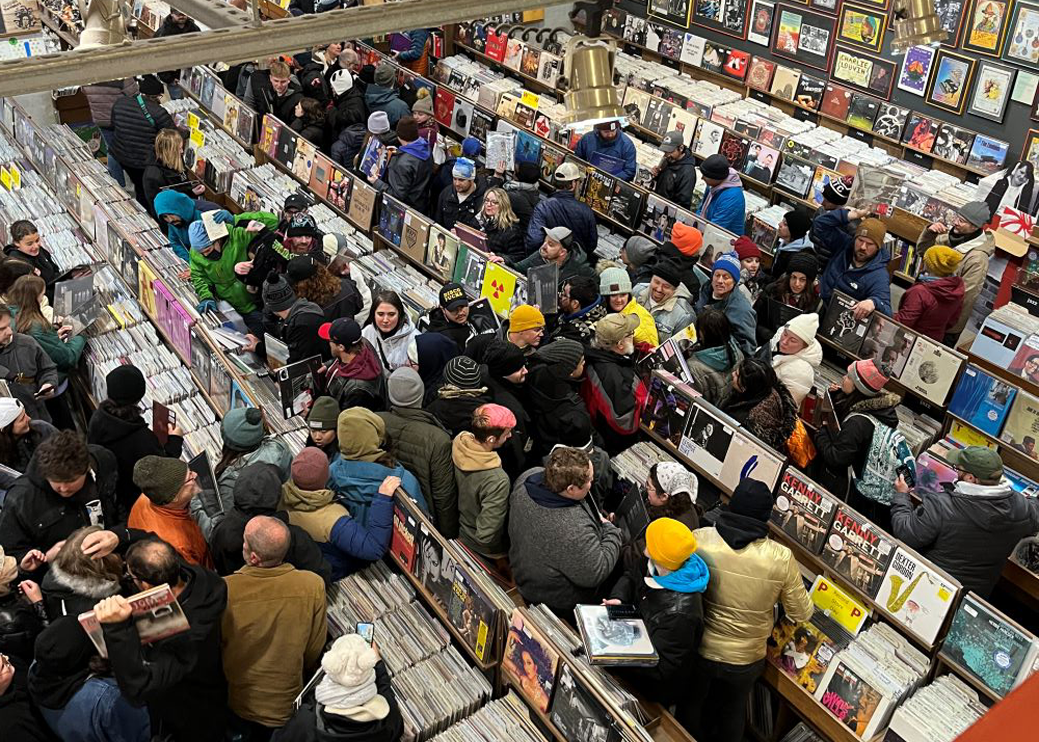 Customers on Record Store Day.