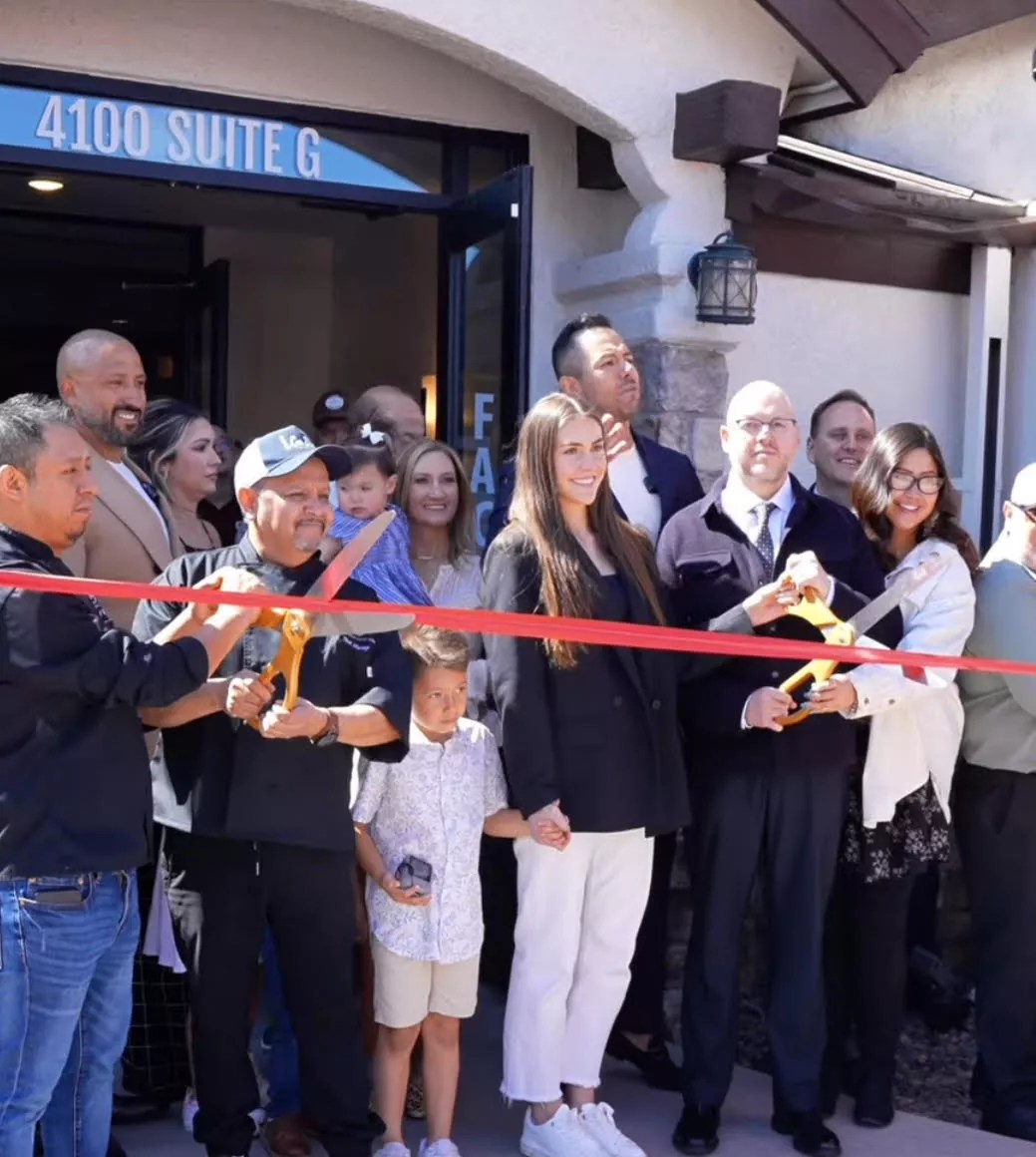 ribbon cutting at restauant