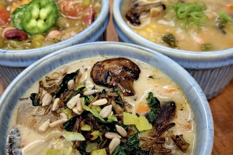 Three soups from Ch'il Indigenous Foods featuring Native ingredients