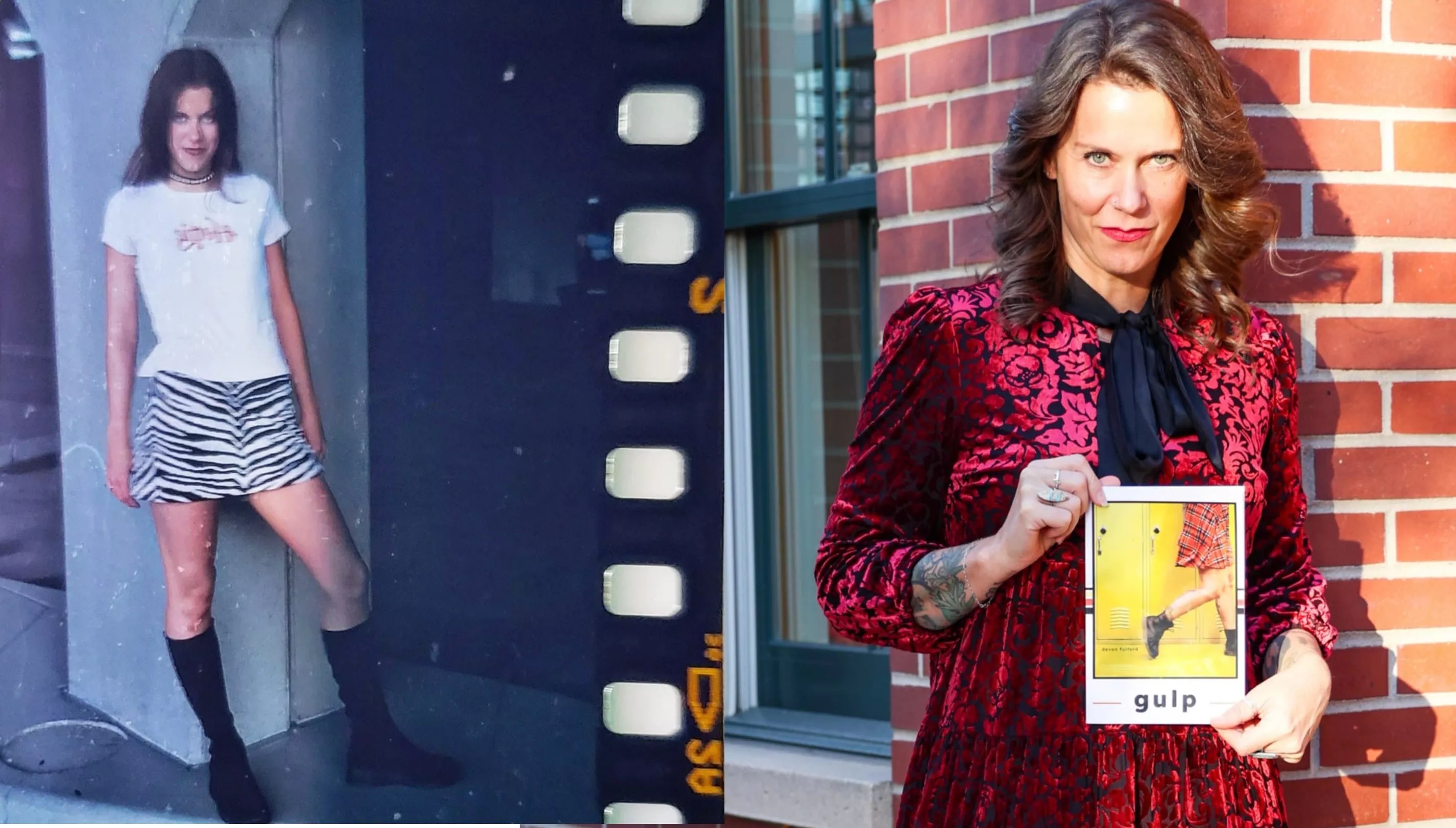 A portrait of a woman in a red jacket