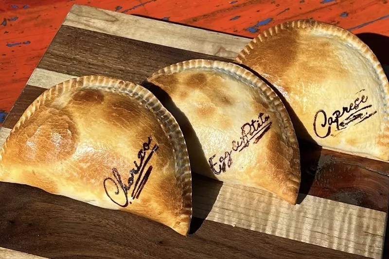 Three Argentinean empanadas from Maria Empanada