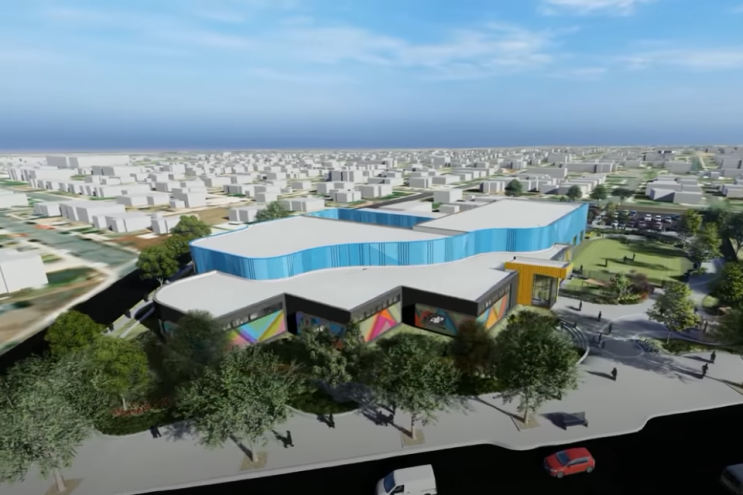 The design concept for a recreation center.