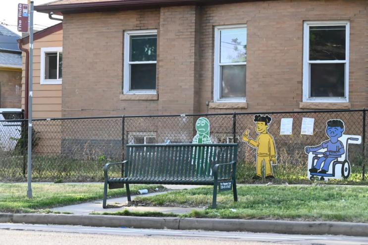 A bus stop.