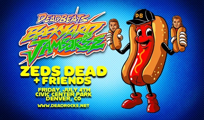 graphic of a hot dog and event details