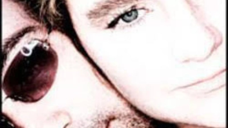 two peoples faces close together