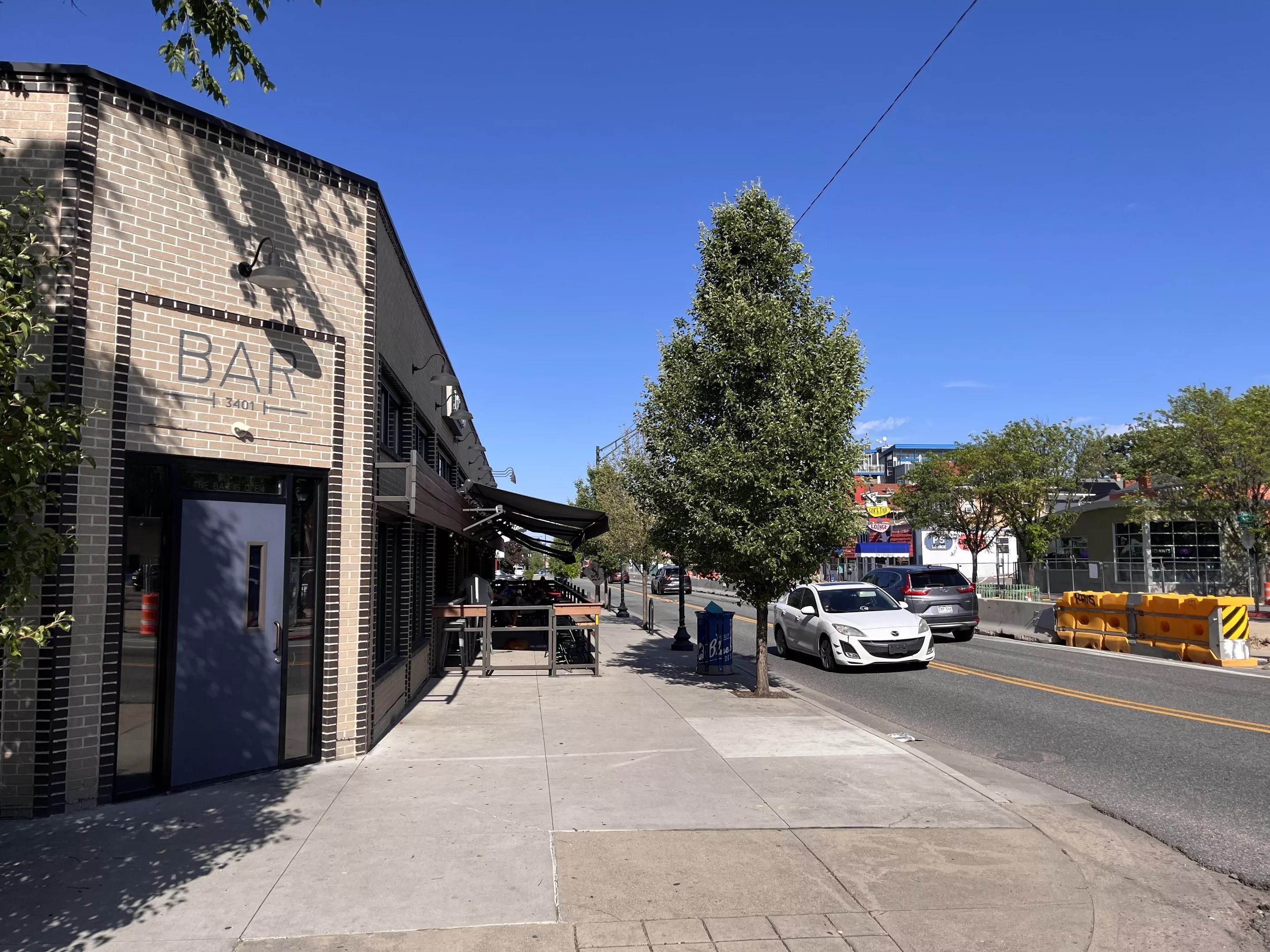 street corner with construction