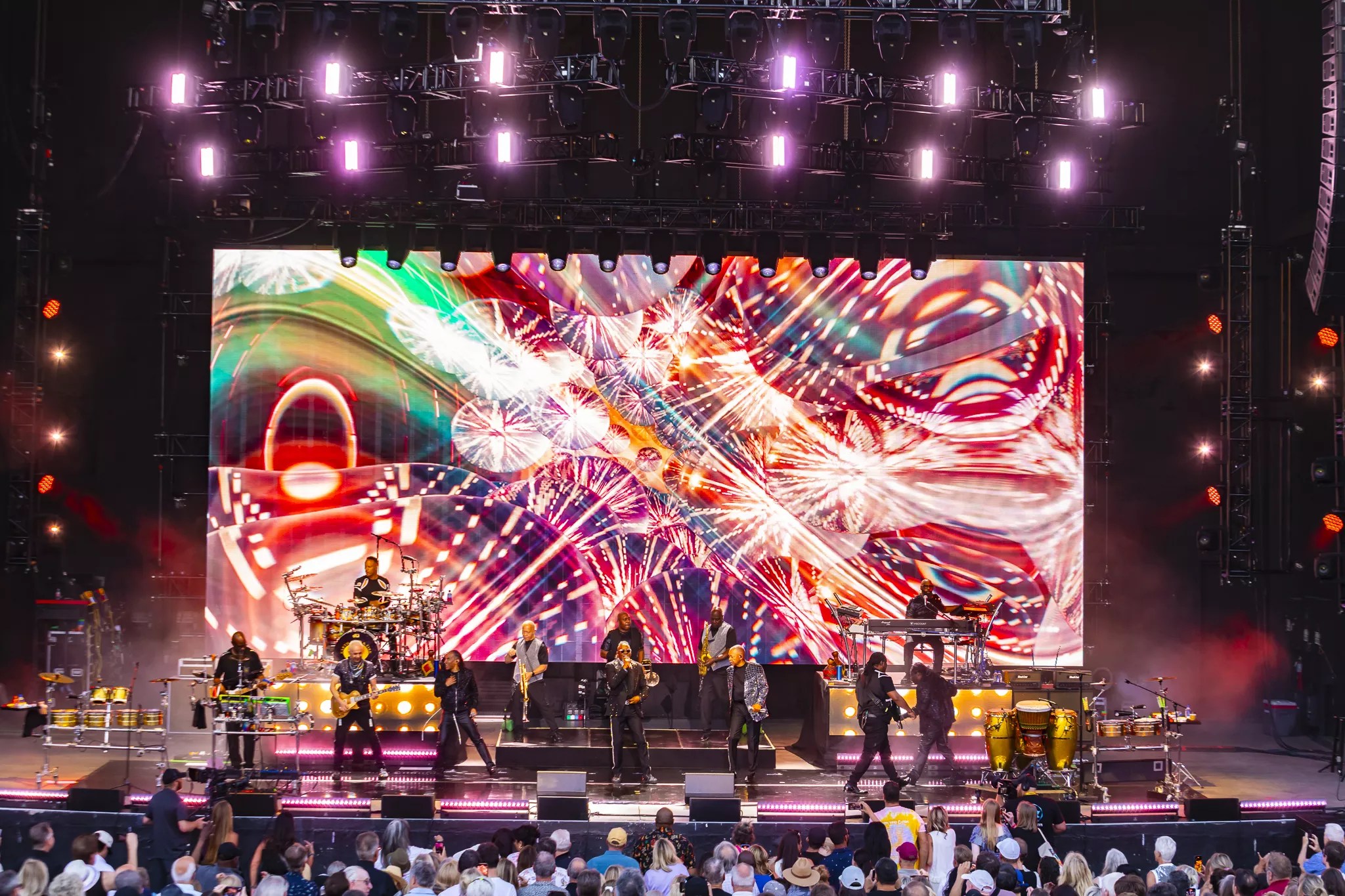 Earth, Wind & Fire on stage for their first performance of their Summer 2025 tour.