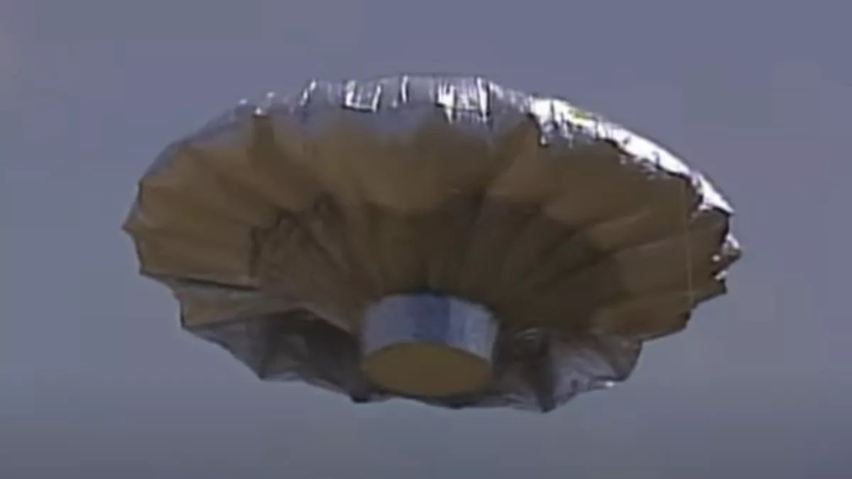 weather balloon in blue sky