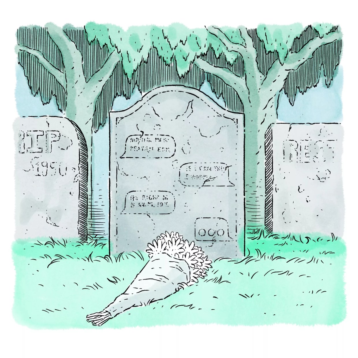 illustration of AI ghost