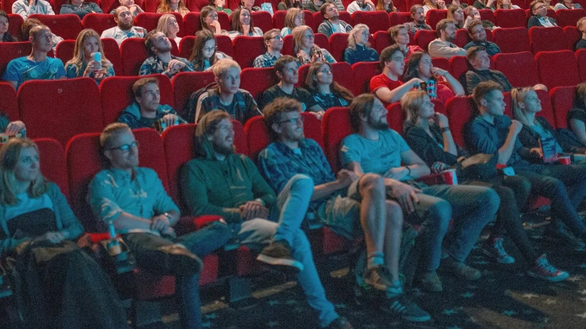 People watching a movie
