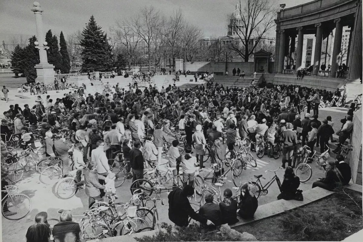 A bike rally in 1971.