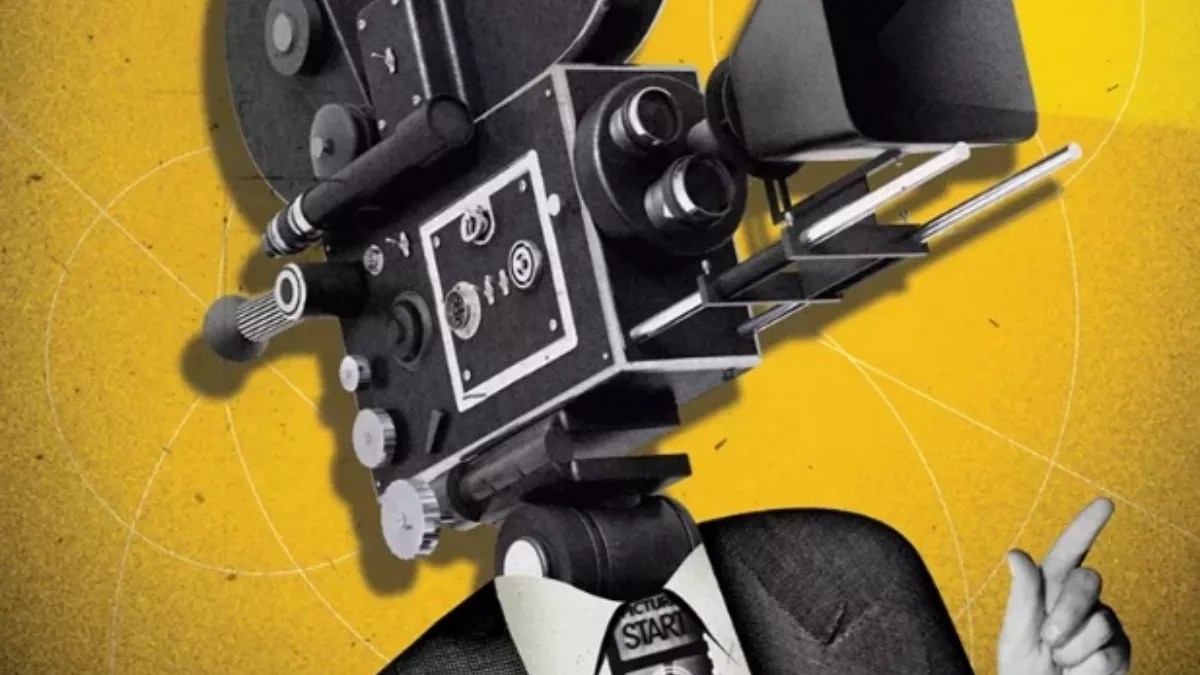 A humanoid camera in a suit illustration