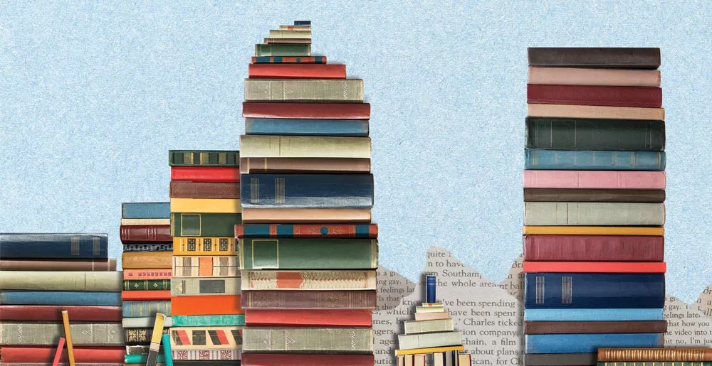 denver skyline designed as book