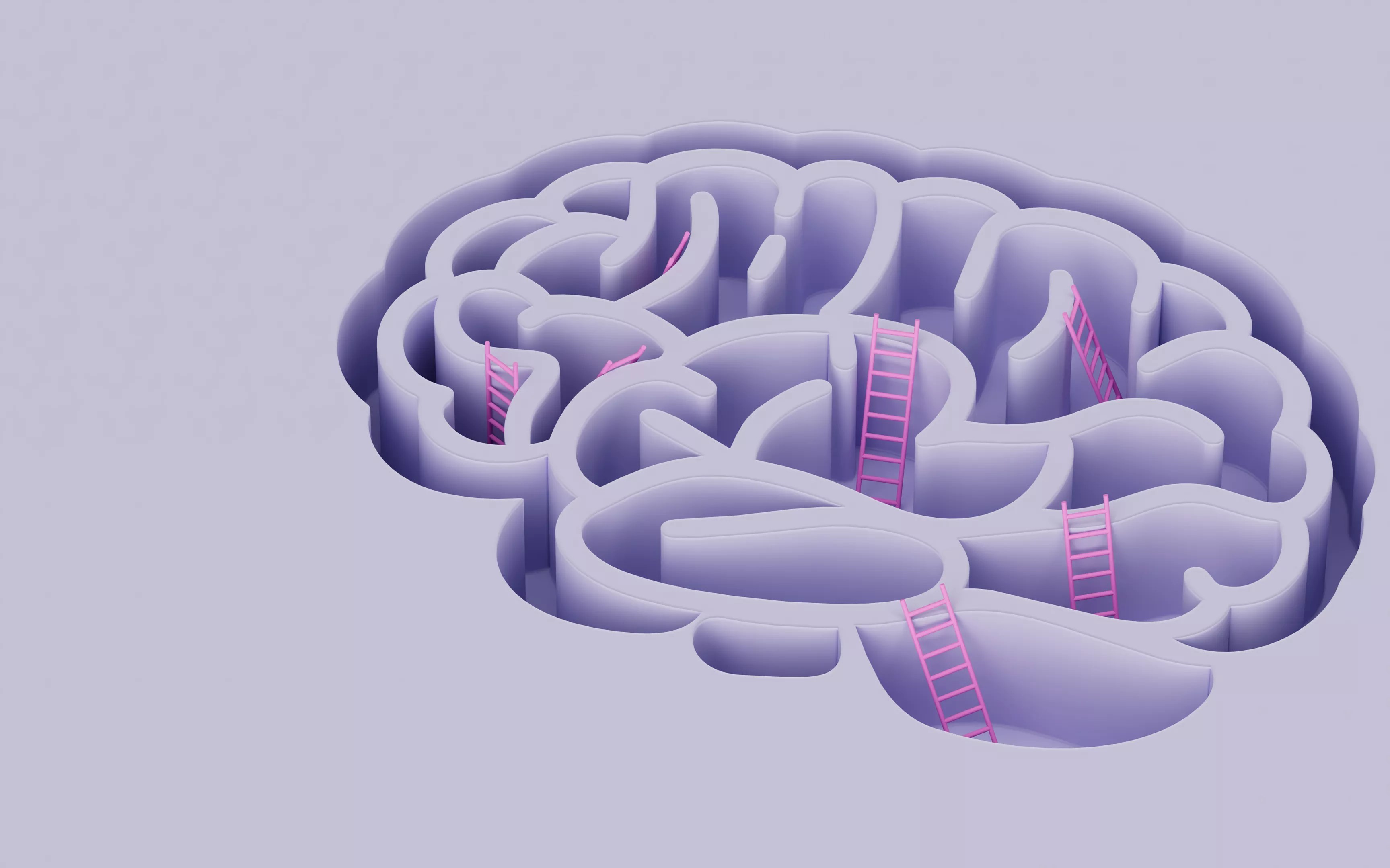 brain illustration with ladders