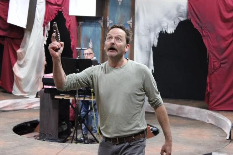 An actor onstage.