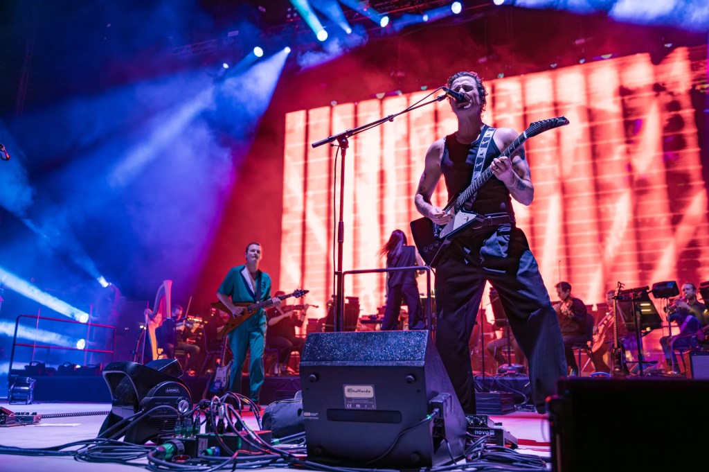 King Gizzard & the Lizard Wizard on stage at Ford Amphitheater.