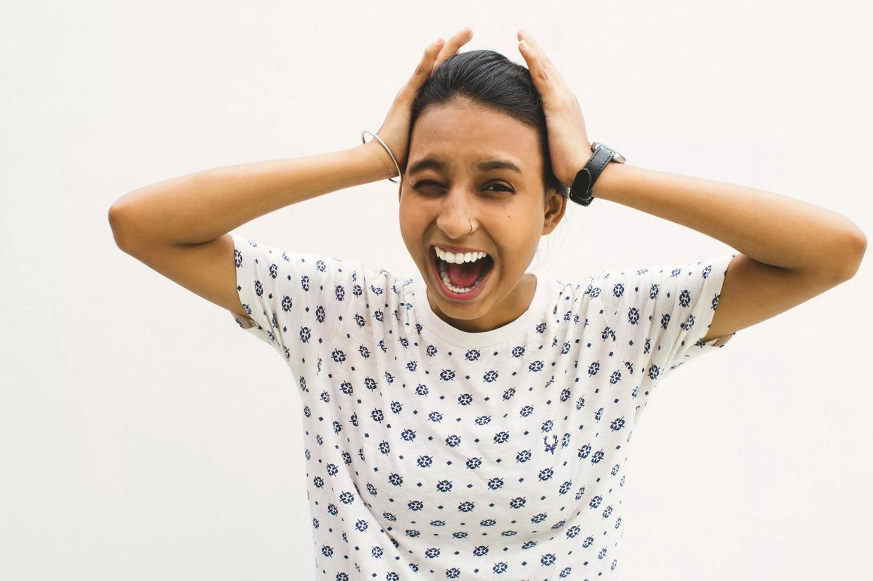 a person screaming