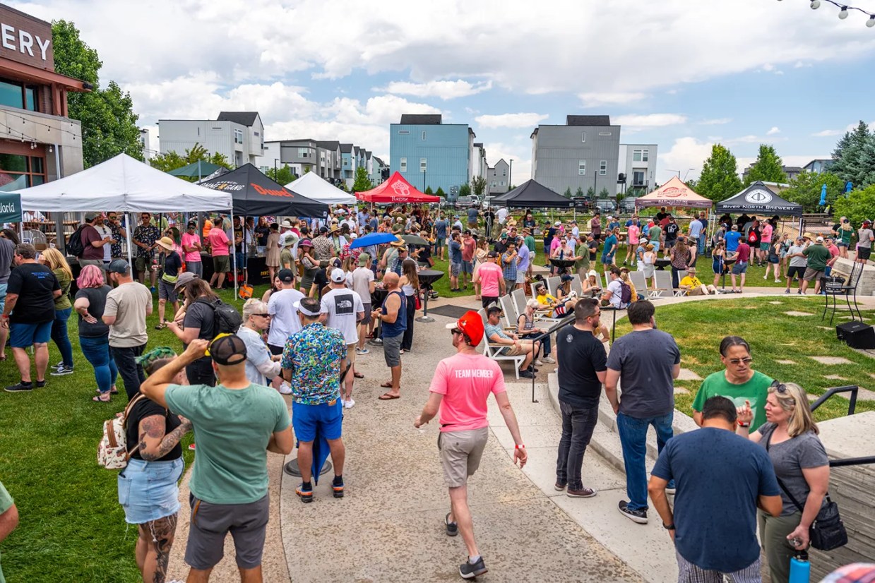Outdoor beer festival.